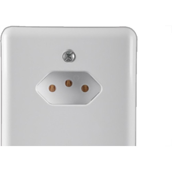 Conjunto Ilumi Stylus Branco Com Placa 2 Tomadas 2P+T. 10A. - 201200 Monobloco Conjunto Ilumi Stylus Branco Com Placa 2 Tomadas 2P+T. 10A. - 201200 Monobloco