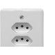 Conjunto Ilumi Stylus Branco Com Placa 3 Tomadas 2P+T. 10A. - 201201 Monobloco