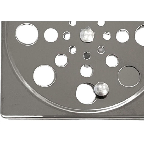 Grelha Aco Inox Quadrada Overtime 10X10Cm Com Fecho Grelha Aco Inox Quadrada Overtime 10X10Cm Com Fecho