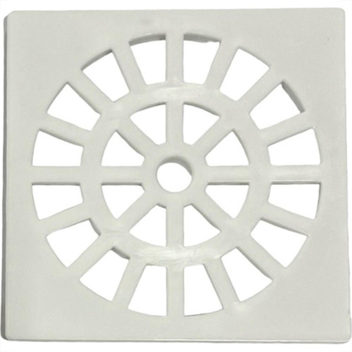 Grelha Plastica Quadrada Branca Herc 10X10Cm - 2289 - Kit C/6 Pecas