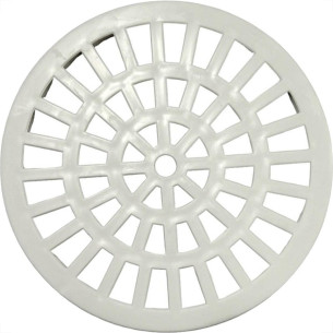 Grelha Plastica Redonda Branca Herc 15X15Cm - 2285 - Kit C/6 Pecas