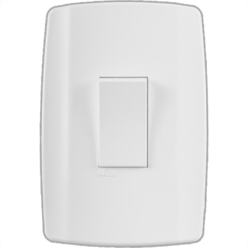Conjunto Ilumi Slim Branco Com Placa 1 Paralelo - 8022 Conjunto Ilumi Slim Branco Com Placa 1 Paralelo - 8022