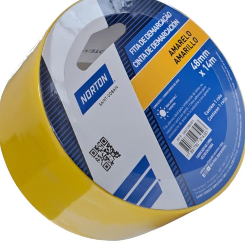 Fita Demarcacao Solo Norton Amarela 48Mm X 14M Fita Demarcacao Solo Norton Amarela 48Mm X 14M