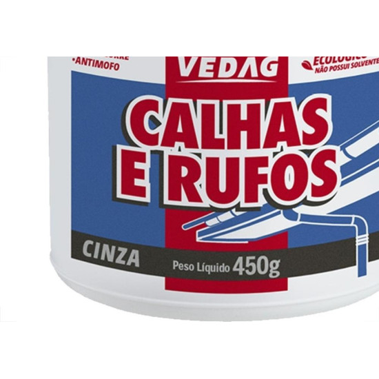 Cola Veda Calha Garin Vedag Pote 450G Cinza Cola Veda Calha Garin Vedag Pote 450G Cinza