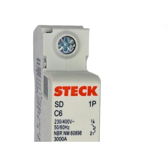 Kit C/4 - Disjuntor Steck ''Din'' Unipolar 6A. C Kit C/4 - Disjuntor Steck ''Din'' Unipolar 6A. C