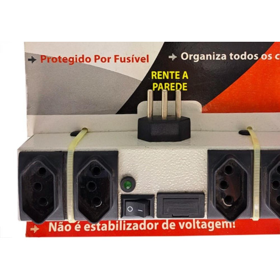 Filtro Linha Capte 4 Tomadas 2P+T Sem Fio Bivolt Com Fusivel Interruptor E Led Indicador De Tensao. Filtro Linha Capte 4 Tomadas 2P+T Sem Fio Bivolt Com Fusivel Interruptor E Led Indicador De Tensao.