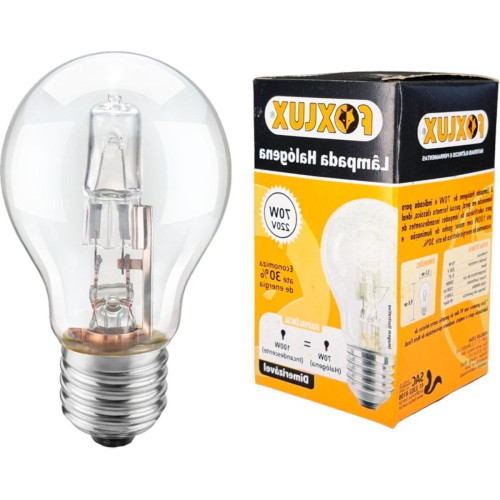 Lampada Halogena A-60 Foxlux 70W. E-27 220V. - Kit C/10 Pecas
