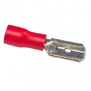 Terminal Penzel Macho 0,5 A 1,5Mm - Vermelho