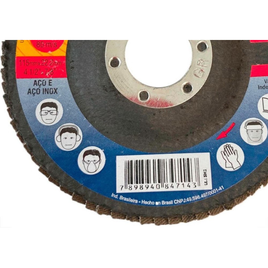 Disco Flap Lineato Itambe 4.1/2'' - Grao 60 Disco Flap Lineato Itambe 4.1/2'' - Grao 60