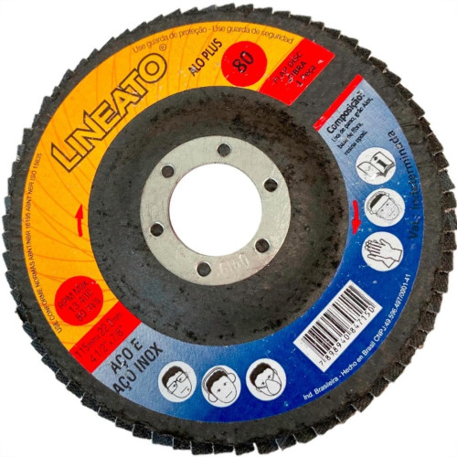 Disco Flap Lineato Itambe 4.1/2'' - Grao 80 Disco Flap Lineato Itambe 4.1/2'' - Grao 80
