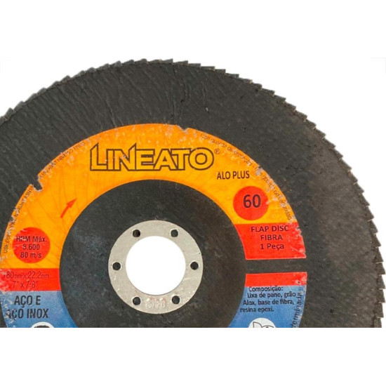 Disco Flap Lineato Itambe 7'' - Grao 60 Disco Flap Lineato Itambe 7'' - Grao 60