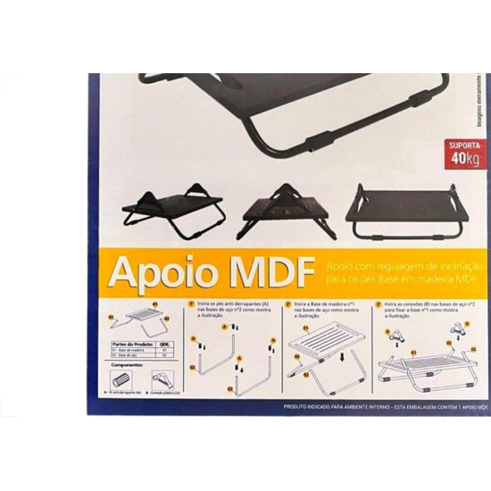 Apoio Ergonomico Para Pes Multivisao Mdf Preto Nr-17 Apoio Ergonomico Para Pes Multivisao Mdf Preto Nr-17