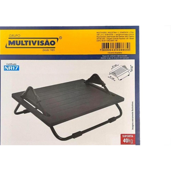 Apoio Ergonomico Para Pes Multivisao Mdf Preto Nr-17 Apoio Ergonomico Para Pes Multivisao Mdf Preto Nr-17