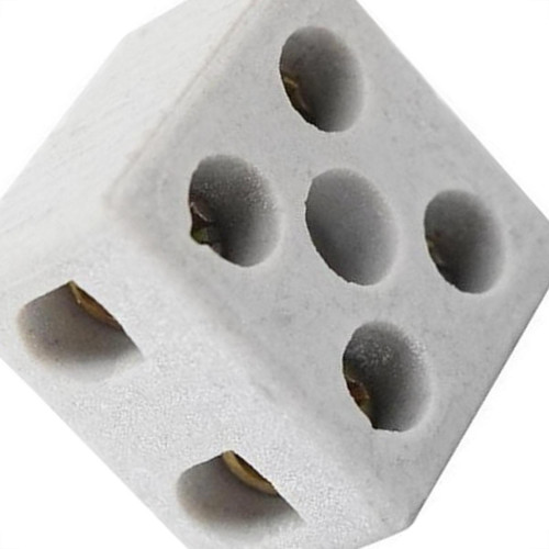Conector Porcelana Thompson 2 Polos - 06Mm Fixar - Kit C/10 Pecas Conector Porcelana Thompson 2 Polos - 06Mm Fixar - Kit C/10 Pecas