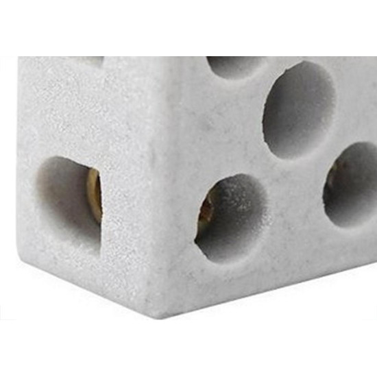 Conector Porcelana Thompson 2 Polos - 16Mm Fixar - Kit C/10 Pecas Conector Porcelana Thompson 2 Polos - 16Mm Fixar - Kit C/10 Pecas