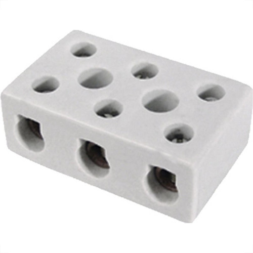 Conector Porcelana Thompson 3 Polos - 06Mm Fixar - Kit C/10 Pecas Conector Porcelana Thompson 3 Polos - 06Mm Fixar - Kit C/10 Pecas