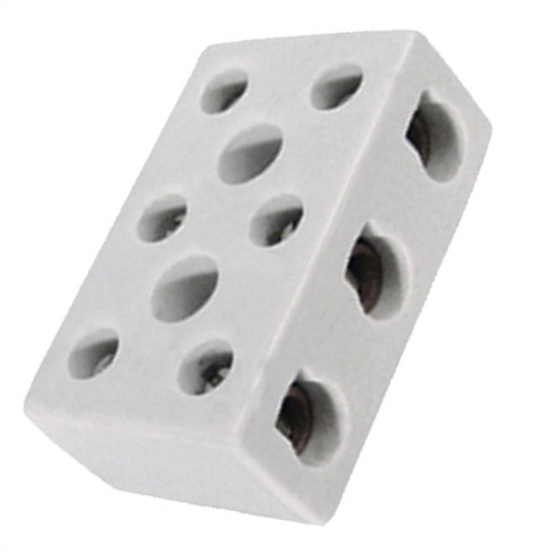 Conector Porcelana Thompson 3 Polos - 10Mm Fixar - Kit C/10 Pecas Conector Porcelana Thompson 3 Polos - 10Mm Fixar - Kit C/10 Pecas
