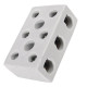 Conector Porcelana Thompson 3 Polos - 10Mm Fixar - Kit C/10 Pecas Conector Porcelana Thompson 3 Polos - 10Mm Fixar - Kit C/10 Pecas