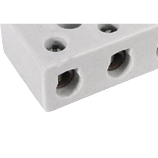 Conector Porcelana Thompson 3 Polos - 10Mm Fixar - Kit C/10 Pecas Conector Porcelana Thompson 3 Polos - 10Mm Fixar - Kit C/10 Pecas