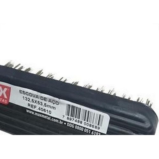 Escova De Aco Manual Max Plast Sem Cabo - 40610 Escova De Aco Manual Max Plast Sem Cabo - 40610