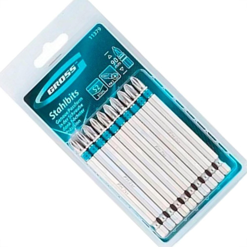 Ponteira Para Parafusadeira Gross N2 X90Mm Com 10 Pecas 11379 Ponteira Para Parafusadeira Gross N2 X90Mm Com 10 Pecas 11379