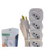 Filtro Linha Ilumi 5 Tomadas Bivolt Com Interruptor E Cabo Pp 3X0,75Mm Branco - 34016
