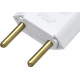 Pino Macho Flp 2 Polos 10A. Oco Branco - Kit C/10 Pecas Pino Macho Flp 2 Polos 10A. Oco Branco - Kit C/10 Pecas