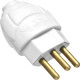 Pino Macho Flp 2 Polos+Terra 20A. Macico Branco - Kit C/10 Pecas Pino Macho Flp 2 Polos+Terra 20A. Macico Branco - Kit C/10 Pecas
