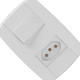 Conjunto Ilumi Lev Modular Com Placa 1 Simples + Tomada 2P+T. 10A. - 87200 Conjunto Ilumi Lev Modular Com Placa 1 Simples + Tomada 2P+T. 10A. - 87200