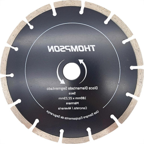 Disco Diamantado Thompson Segmentado Seco 180Mm X 22,23Mm - 7''- 1375 Disco Diamantado Thompson Segmentado Seco 180Mm X 22,23Mm - 7''- 1375