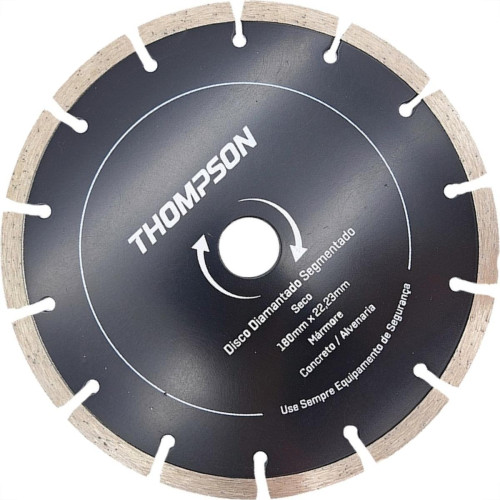 Disco Diamantado Thompson Segmentado Seco 180Mm X 22,23Mm - 7''- 1375 Disco Diamantado Thompson Segmentado Seco 180Mm X 22,23Mm - 7''- 1375