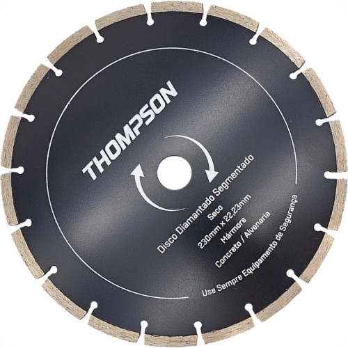 Disco Diamantado Thompson Segmentado Seco 230Mm X 22,23Mm - 9'' - 1376 Disco Diamantado Thompson Segmentado Seco 230Mm X 22,23Mm - 9'' - 1376