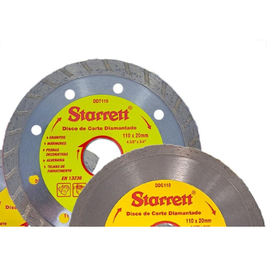 Disco Diamantado Starrett Cartela Com 3 Pecas Liso/Segmentado/Turbo 110Mm X 20Mm - Kddp110-3 Disco Diamantado Starrett Cartela Com 3 Pecas Liso/Segmentado/Turbo 110Mm X 20Mm - Kddp110-3