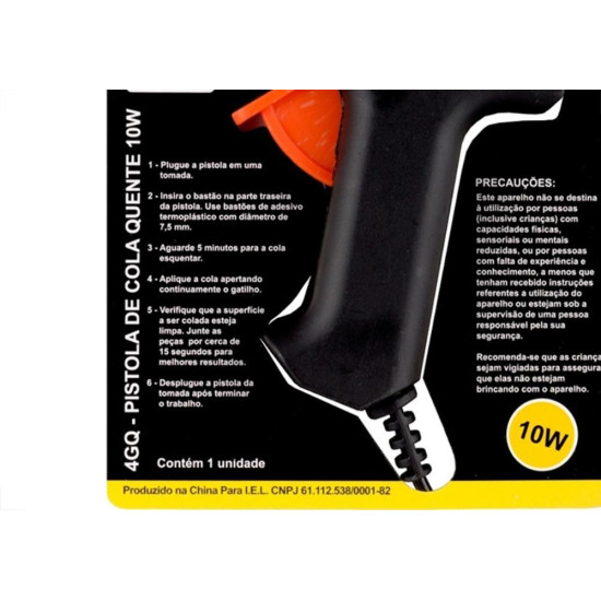 Pistola Para Silicone Eda 10W. Bivolt - 4Gq Pistola Para Silicone Eda 10W. Bivolt - 4Gq