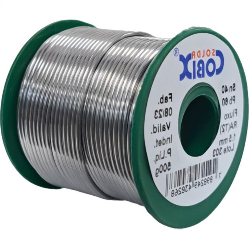 Solda Cobix Carretel 500Gr Verde 1,5Mm 40X60 Solda Cobix Carretel 500Gr Verde 1,5Mm 40X60