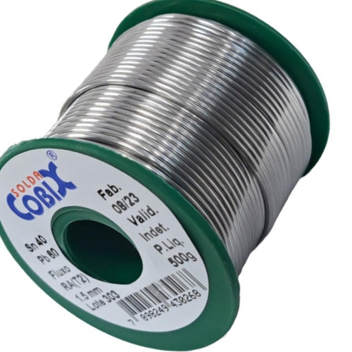 Solda Cobix Carretel 500Gr Verde 1,5Mm 40X60 Solda Cobix Carretel 500Gr Verde 1,5Mm 40X60