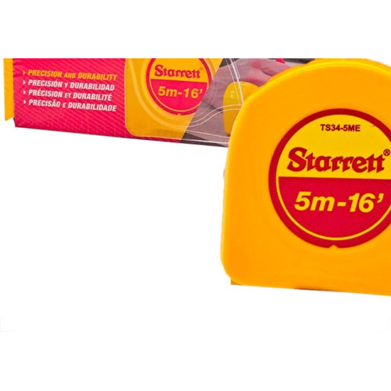Trena Starrett Amarela Com Trava 5Mx16Mm - Dts34-5Me- Caixa Display - Kit C/6 Pecas Trena Starrett Amarela Com Trava 5Mx16Mm - Dts34-5Me- Caixa Display - Kit C/6 Pecas