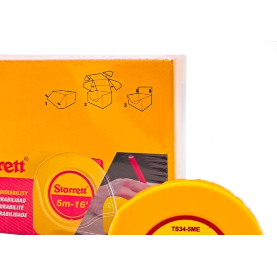 Trena Starrett Amarela Com Trava 5Mx16Mm - Dts34-5Me- Caixa Display - Kit C/6 Pecas Trena Starrett Amarela Com Trava 5Mx16Mm - Dts34-5Me- Caixa Display - Kit C/6 Pecas
