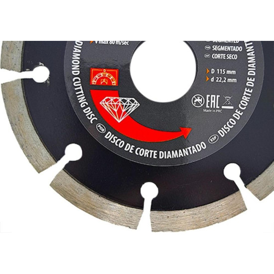 Disco Diamantado Sparta Segmentado Seco 115Mm X 22,2Mm - 7310555 Disco Diamantado Sparta Segmentado Seco 115Mm X 22,2Mm - 7310555