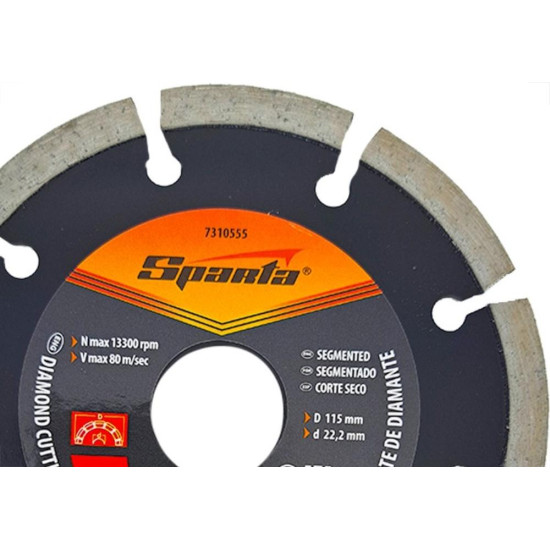 Disco Diamantado Sparta Segmentado Seco 115Mm X 22,2Mm - 7310555 Disco Diamantado Sparta Segmentado Seco 115Mm X 22,2Mm - 7310555
