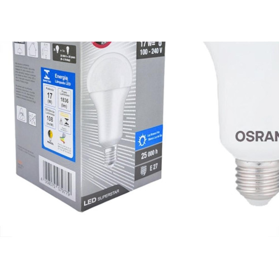 Lampada Led Alta Potencia Osram 17W. 1.836Lm E-27. Bivolt 6500K.