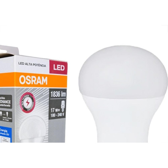 Lampada Led Alta Potencia Osram 17W. 1.836Lm E-27. Bivolt 6500K.