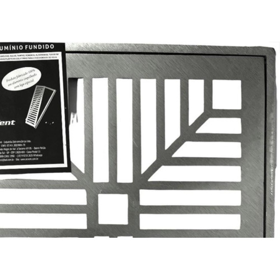 Grelha De Aluminio Com Porta Grelha Quadrada 15X15Cm Grelha De Aluminio Com Porta Grelha Quadrada 15X15Cm