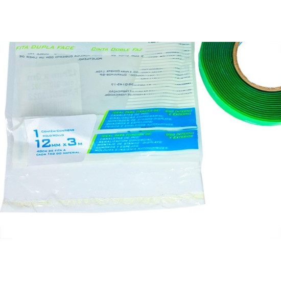 Fita Dupla Face Norton Hpn Acrilica 12Mm X 3M