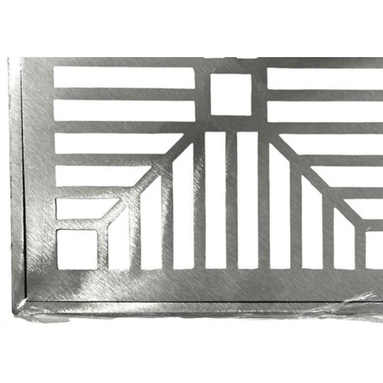 Grelha De Aluminio Com Porta Grelha Quadrada 25X25Cm