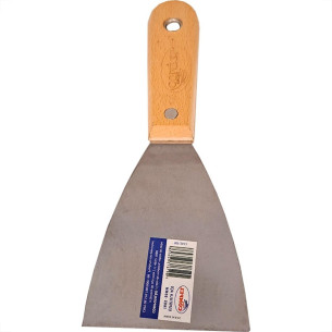 Espatula Compel Aco Inox Cabo Madeira 80Mm - Kit C/6 Pecas