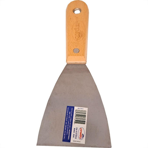 Espatula Compel Aco Inox Cabo Madeira 80Mm - Kit C/6 Pecas Espatula Compel Aco Inox Cabo Madeira 80Mm - Kit C/6 Pecas