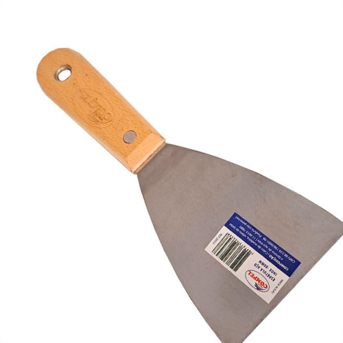 Espatula Compel Aco Inox Cabo Madeira 80Mm - Kit C/6 Pecas Espatula Compel Aco Inox Cabo Madeira 80Mm - Kit C/6 Pecas