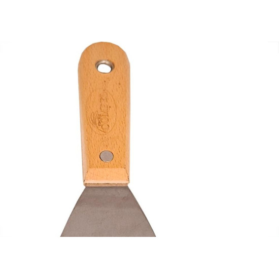 Espatula Compel Aco Inox Cabo Madeira 80Mm - Kit C/6 Pecas Espatula Compel Aco Inox Cabo Madeira 80Mm - Kit C/6 Pecas