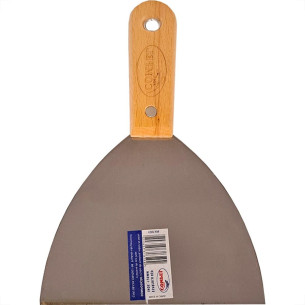 Espatula Compel Aco Inox Cabo Madeira 120Mm - Kit C/6 Pecas